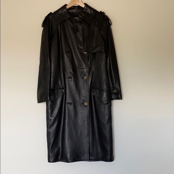 Versace Jackets & Coats Versace Lambskin Leather Trench Coat Poshmark